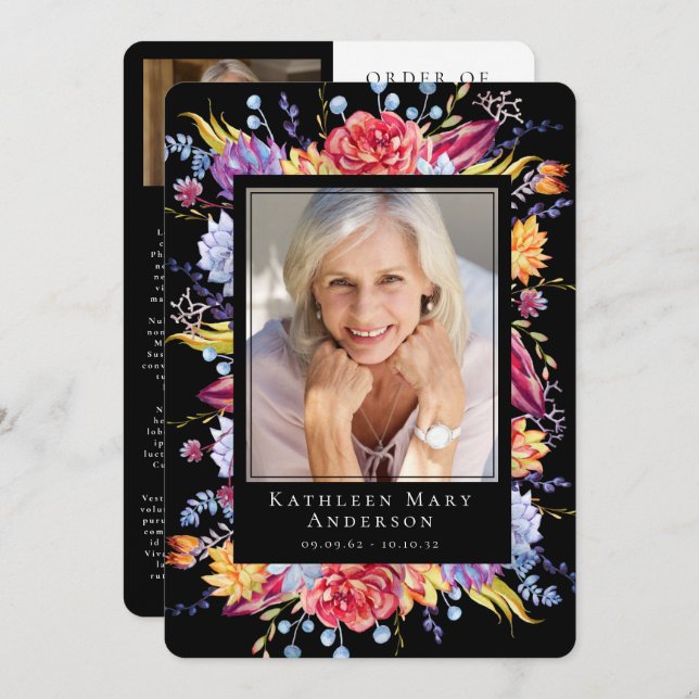 Programa Serviço de Memorial Floral de Fotos (Frente/Verso)