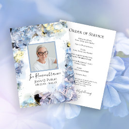 Programa Serviço Funeral Hydrangea Azul