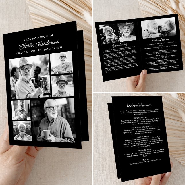 Programa Serviço Funerário/Memorial Moderno de 9 Fotos (Criador carregado)