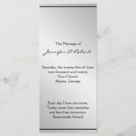 Programa Silver Elegance Wedding