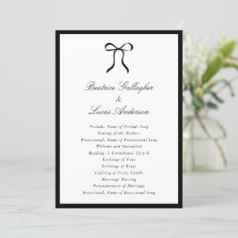 Programa Simple Bow Classic Wedding