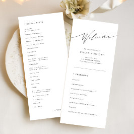 Programa Simples Cerimônia Católica de Casamento