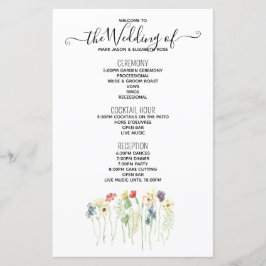 Programa Simples de Casamento de Flores Selvagens