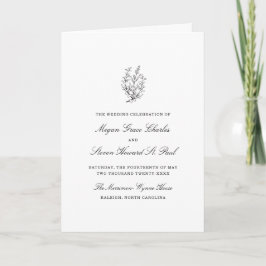 Programa Simples de Casamento Negro e Branco