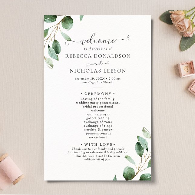 Programa Simples Eucalyptus Greenery Elegante Casa (Criador carregado)