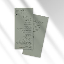 Programa Simples Minimalista de Casamento Verde