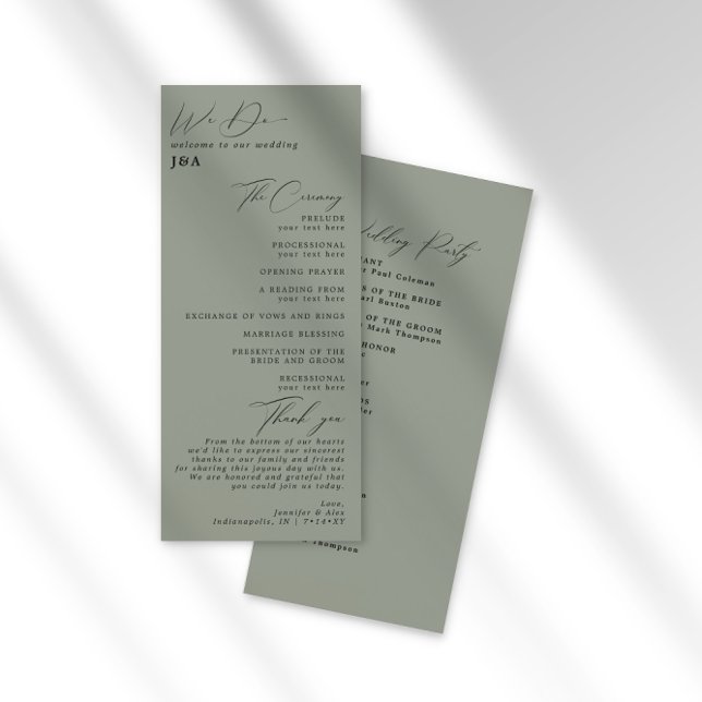 Programa Simples Minimalista de Casamento Verde (Criador carregado)