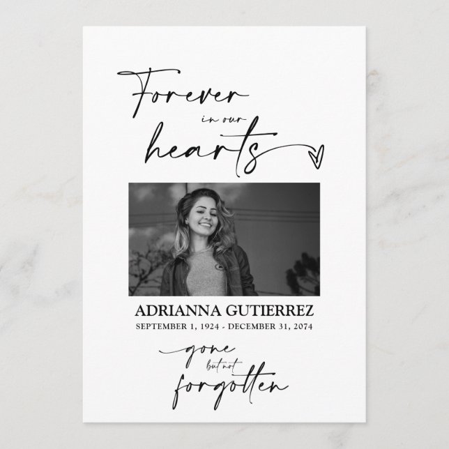 Programa Simples Minimalista de Foto Funeral Memor (Frente)