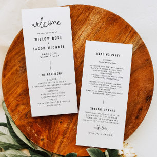 Programa Simples Moderno de Casamento Minimalista