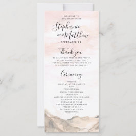 Programa Simples Moderno de Casamento por Aquarela