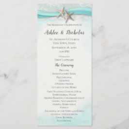 Programa Starfish Ribbon Beach Weding