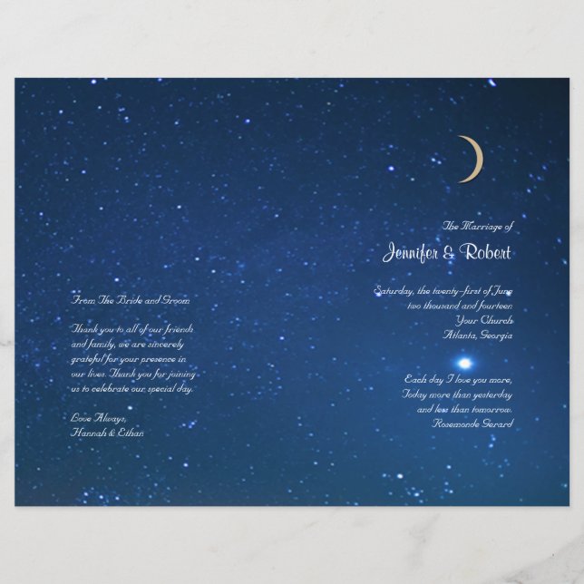 Programa Starry Night Wedding (Frente)