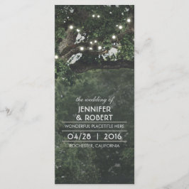 Programa String Lights Tree-Rustic Woodland WedProgram