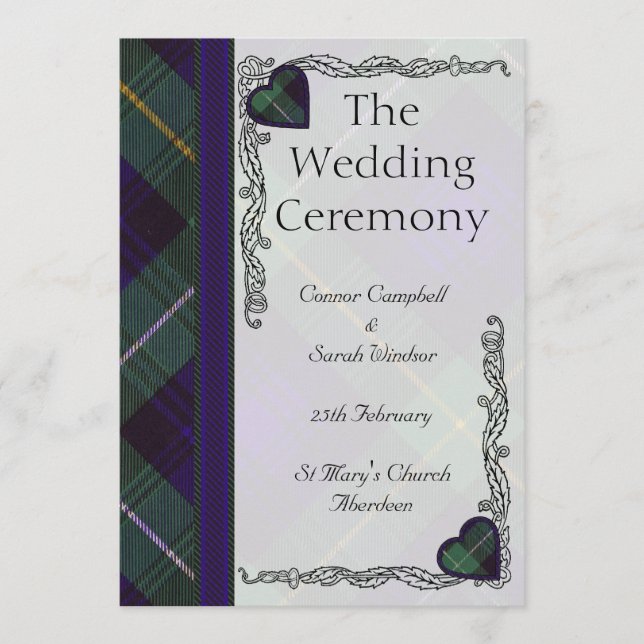Programa Tartan Wedding - Campbell of Argyll (Frente)