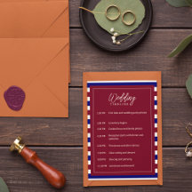Tema Real de Casamento Vermelho e Azul