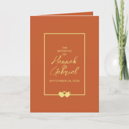 Programa Teracotta Dourado de Casamento