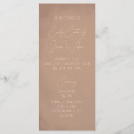 Programa Terracota Casamento Minimalista Boho
