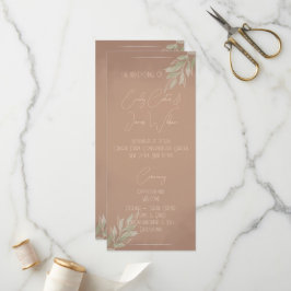 Programa Terracota Casamento Minimalista Boho