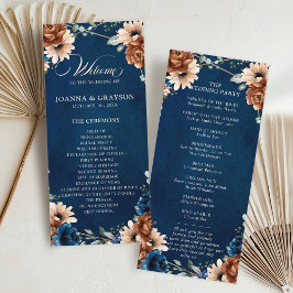 Programa Terracotta Marinho Blue Greenery Casamento Geométr