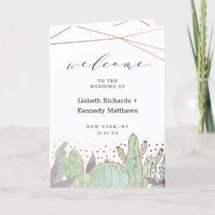 Programa Terrarium Cactus e Succulents Cerimônia de Casamen