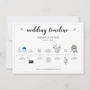 Programa Timeline do Dia do Casamento da Igreja Gr