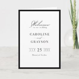 Programa Tipografia de Casamento de Roteiro Simples e Elega