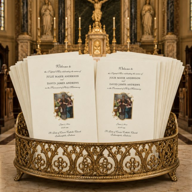 Programa Tradicional de Missa de Casamento Católic (Criador carregado)