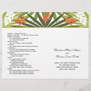 Programa tropical alaranjado do casamento
