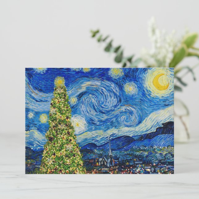 Programa Van Gogh Starry Night - Mesa de Árvore de Natal Nu (Em pé/Frente)