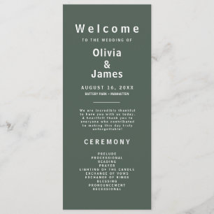 Programa Verde escuro Casamento Moderno de Moss Minimalis