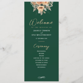 Programa - Verde floral escido, Casamento