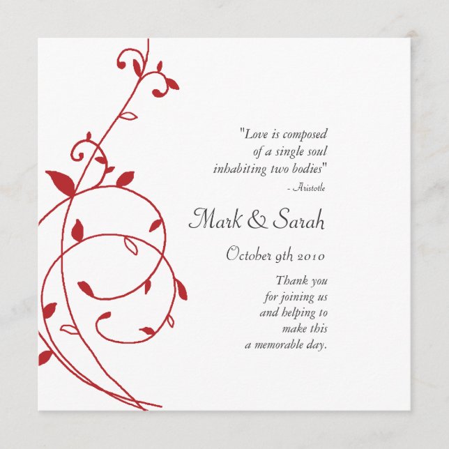 Programa Vine Divine Red Weding Program (Frente)