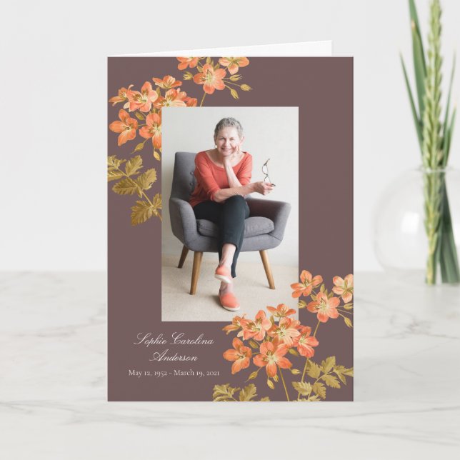 Programa Vintage Autumn Celebration of Life Program (Frente)