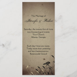Programa Vintage Gothic House Wedding Program