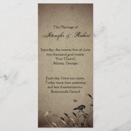 Programa Vintage Gothic House Wedding Program