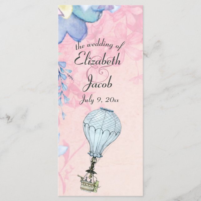 Programa Vintage Hot Air Balloon Weding (Frente)