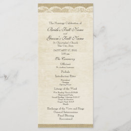 Programa Vintage Lace Wedding Program