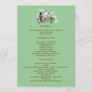 Programa Vintage Love Birds Wedds Program