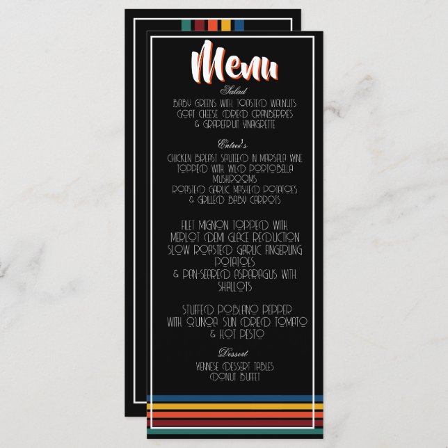 Programa Vintage Retro 50th Striped Fifty Birthday 1976 (Frente/Verso)