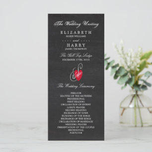 Programa Vintage Rico Heart - Casamento Chalkboard