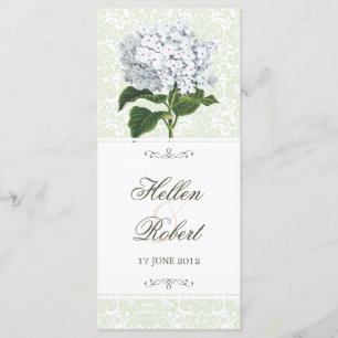 Programa Vintage White Hydrangea Wedemony Program