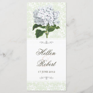 Programa Vintage White Hydrangea Wedemony Program