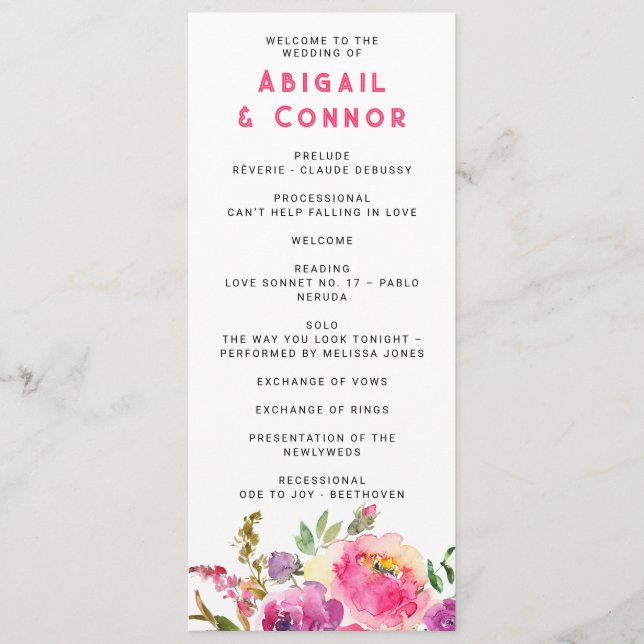 Programa Violet Fuchsia Floral, Violeta e Divertida (Frente)