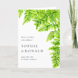 Programa Watercolor Chartreuse Green Fern Deixa Casamento