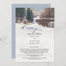 Programa Watercolor Winter Snow Landscape Wedding Itinerári