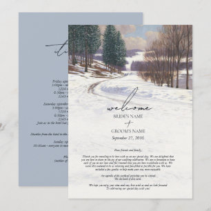Programa Watercolor Winter Snow Landscape Wedding Itinerári