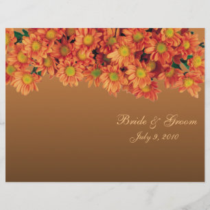 Programa Wedding dobrado flores do outono