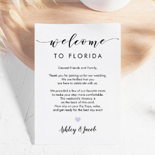 Programa Wedding Welcome Letter & Weekend Itinerary Card