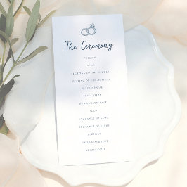 Programa Whimsical Doodle Retro Light Blue Wedding