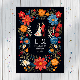 Programa Whimsical Floral Fiesta Wedding